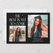 Best Is Yet To Come Black Grad Photo 案内状 (正面)