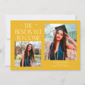 Best Is Yet To Come Yellow Grad Photo 案内状 (正面)