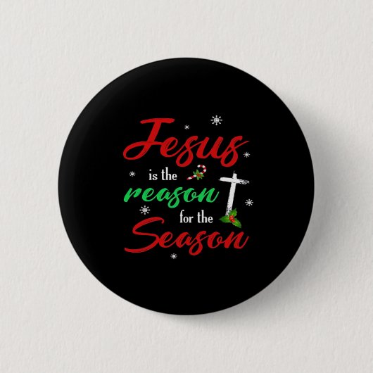 Best Jesus Is For Season Christmas Holiday 缶バッジ (正面)