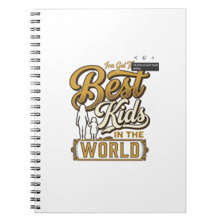 Best Kids in the World Vintage Family Typography D ノートブック