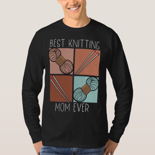 Best Knitting Mom Ever Crochet Yarn Collector Moth Tシャツ (正面)