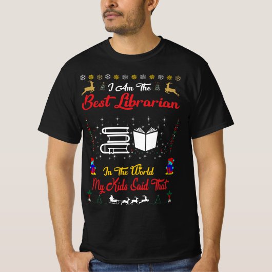 Best Librarian Christmas Tシャツ (正面)
