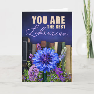 Best Librarian Vintage Book Theme Card カード