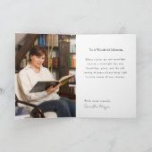Best Librarian Vintage Book Theme Card カード (内部)