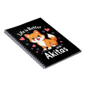 Best life with Akita Tank Top ノートブック (右側)