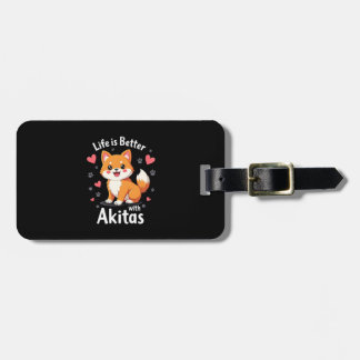 Best life with Akita Tank Top ラゲッジタグ