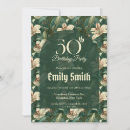 Best Lilies Accent Women Birthday 招待状