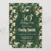 Best Lilies Accent Women Birthday 招待状 (正面/裏面)