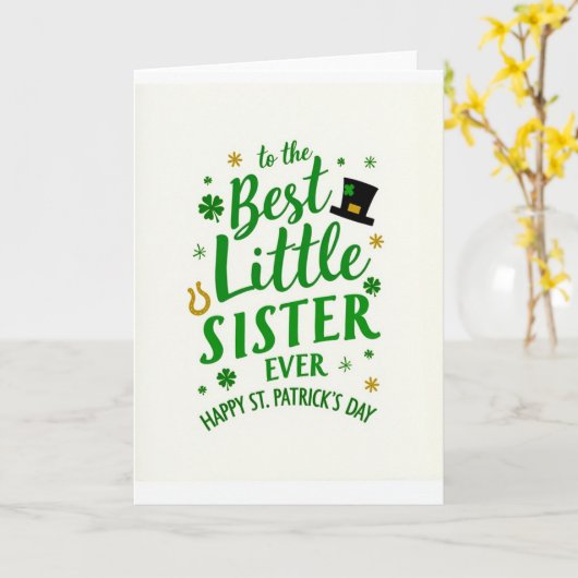 Best Little Sister Ever Card カード (黄色い花)