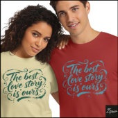 Best Love Story Brush Script Grunge Tシャツ