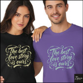 Best Love Story Brush Script Grunge Tシャツ