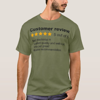 Best Machinist Funny Review Job Profession Metal Tシャツ