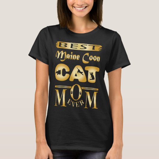 Best Maine Coon Cat Mom Ever Maine Coon Unique Tシャツ (正面)