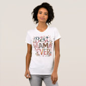 Best Mama Ever Boho Floral T-Shirt Tシャツ (正面フル)