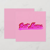 Best Mama Retro Pink Red Typography (正面/裏面)