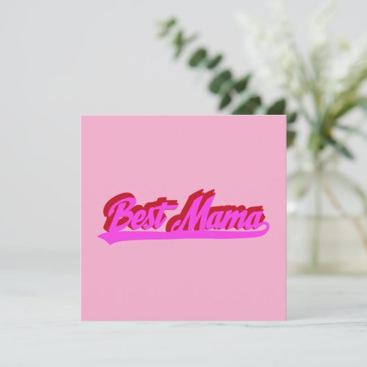 Best Mama Retro Pink Red Typography (スタンド正面)