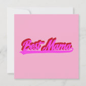 Best Mama Retro Pink Red Typography (正面)