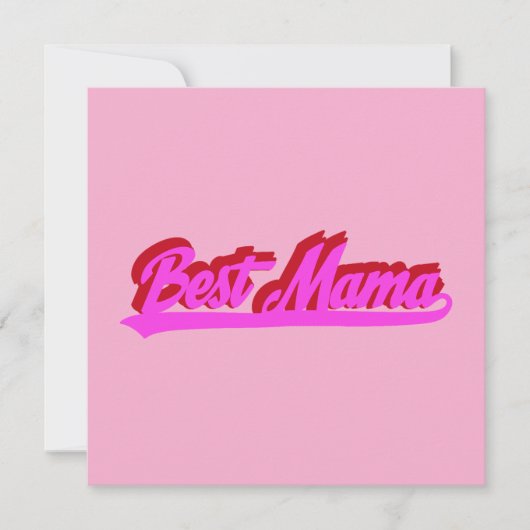 Best Mama Retro Pink Red Typography (正面)