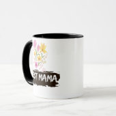 Best Mama Watercolour Flowers Coffee Mug マグカップ (正面左)