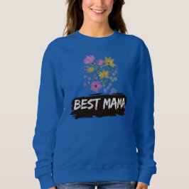 Best Mama Watercolour Flowers sweatshirt スウェットシャツ