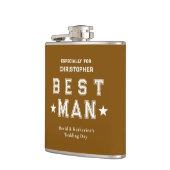 Best Man Appreciation Gift Brown フラスク (左)
