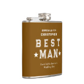 Best Man Appreciation Gift Brown フラスク (右)