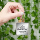 Best Man Black and White Custom Keychains キーホルダー (手)
