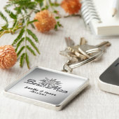 Best Man Black and White Custom Keychains キーホルダー (側面)