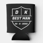 Best Man Custom Initials and Date Wedding  缶クーラー (裏面)