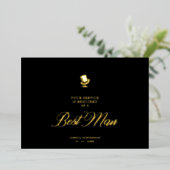 Best Man Funny Wedding Minimalist Proposal Card 箔招待状 (立ち正面)