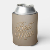 Best Man Gold Script Can Cooler 缶クーラー (缶正面)