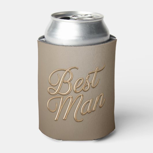 Best Man Gold Script Can Cooler 缶クーラー (缶正面)