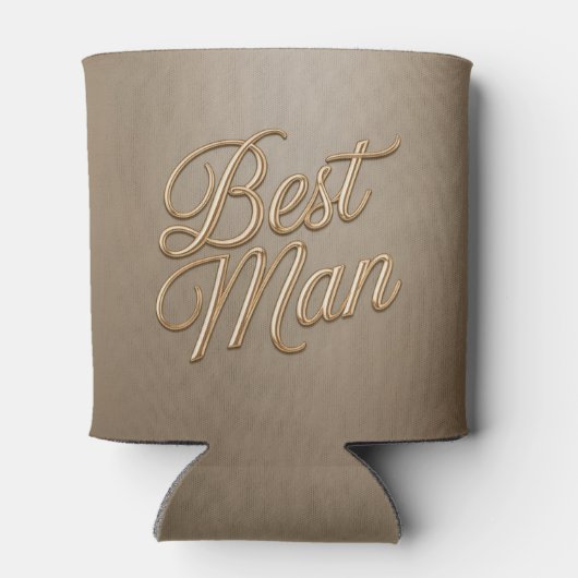 Best Man Gold Script Can Cooler 缶クーラー (裏面)