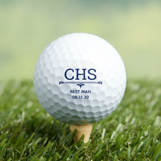 Best Man Personalized Golf Balls ゴルフボール (インサイチュ 木)