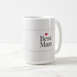 Best Man Red Heart Classic Mug コーヒーマグカップ