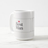 Best Man Red Heart Classic Mug コーヒーマグカップ (正面左)