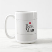 Best Man Red Heart Classic Mug コーヒーマグカップ (左)