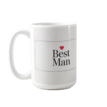 Best Man Red Heart Classic Mug