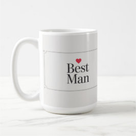 Best Man Red Heart Classic Mug コーヒーマグカップ