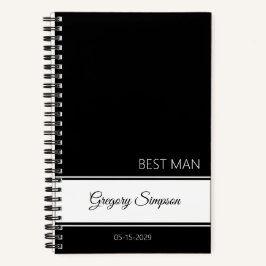 Best Man Thank You Journal Modern Name ノートブック