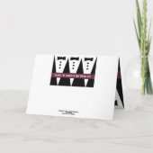 Best Man Thank You - Three Tuxedos - Customizable サンキューカード (裏面)