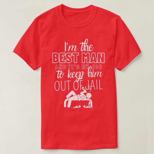 Best Man Wedding Party Bachelor Party GroomsmenT-S Tシャツ (デザイン正面)