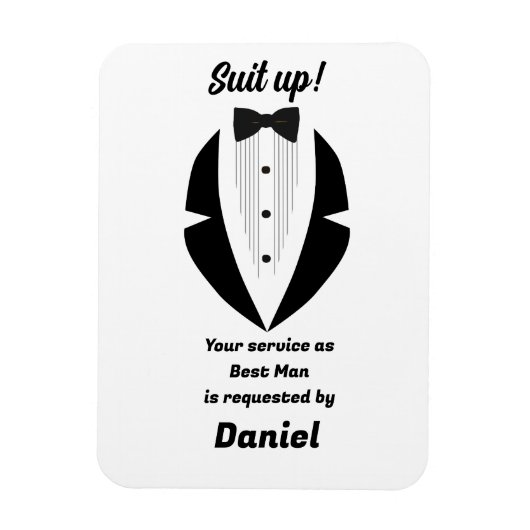 Best Man Wedding Proposal  マグネット (縦)