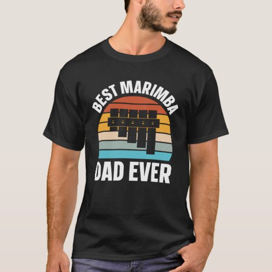 Best Marimba Dad Instrument Musician Retro Tシャツ (正面)