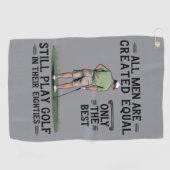 Best Men Play Golf Eighties Funny Golfer Golfing  ゴルフタオル (横)