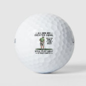 Best Men Play Golf Eighties Funny Golfer Golfing  ゴルフボール (正面)
