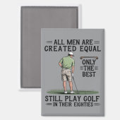 Best Men Play Golf Eighties Funny Golfer Golfing  マグネット (正面/裏面)