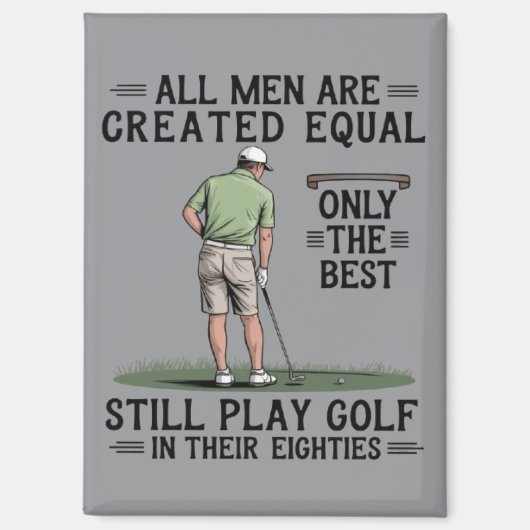 Best Men Play Golf Eighties Funny Golfer Golfing  マグネット (正面)