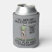Best Men Play Golf Eighties Funny Golfer Golfing  缶クーラー (缶正面)