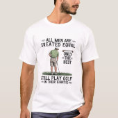 Best Men Play Golf Eighties Funny Golfer Golfing Tシャツ (正面)